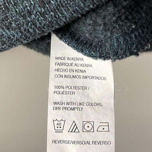 VAN HEUSEN Sweater Mens XXL 1/4-Zip Knit Pullover Fleece-Lined Button Charcoal - Picture 7 of 7